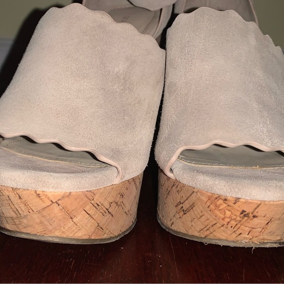 MARC FISHER SUEDE CORK ANKLE STRAP wedges WOMENS size 6 - mint ! - Picture 9 of 16